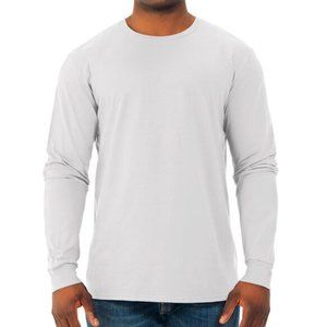 Men's soft long-sleeve crew neck tee. Pack of 2.